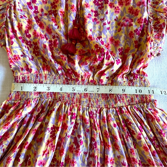 Poupette St. Barth Womens Triny Mini Dress Ruffles Floral Sz XS Bloomcore Girly - Picture 12 of 14